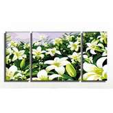 Paint by Numbers Triptych Flowers